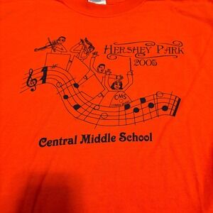 Vintage 2005 Hershey Park Music Trip T-Shirt | Central Middle School CMS Cobra